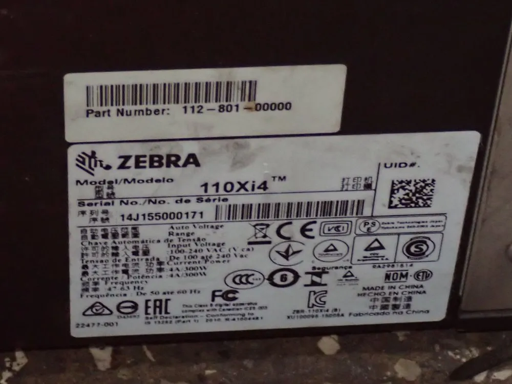 Zebra Label Printer - 110xi4