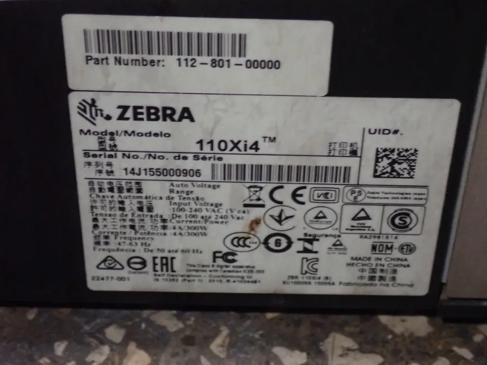 Zebra Label Printer - 110xi4