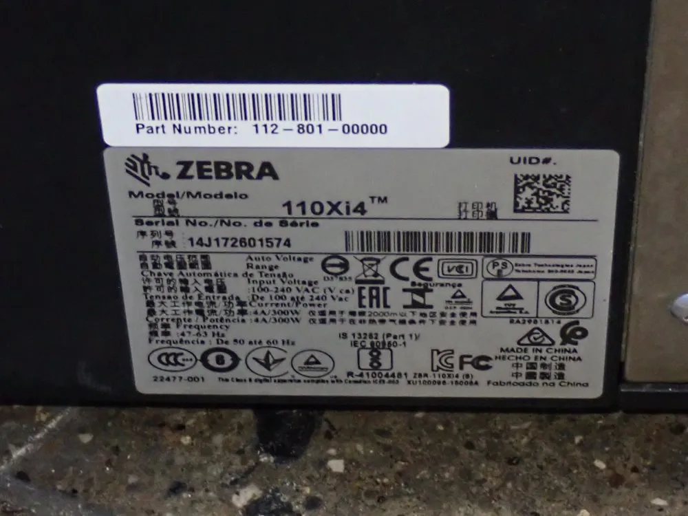 Zebra Label Printer - 110xi4