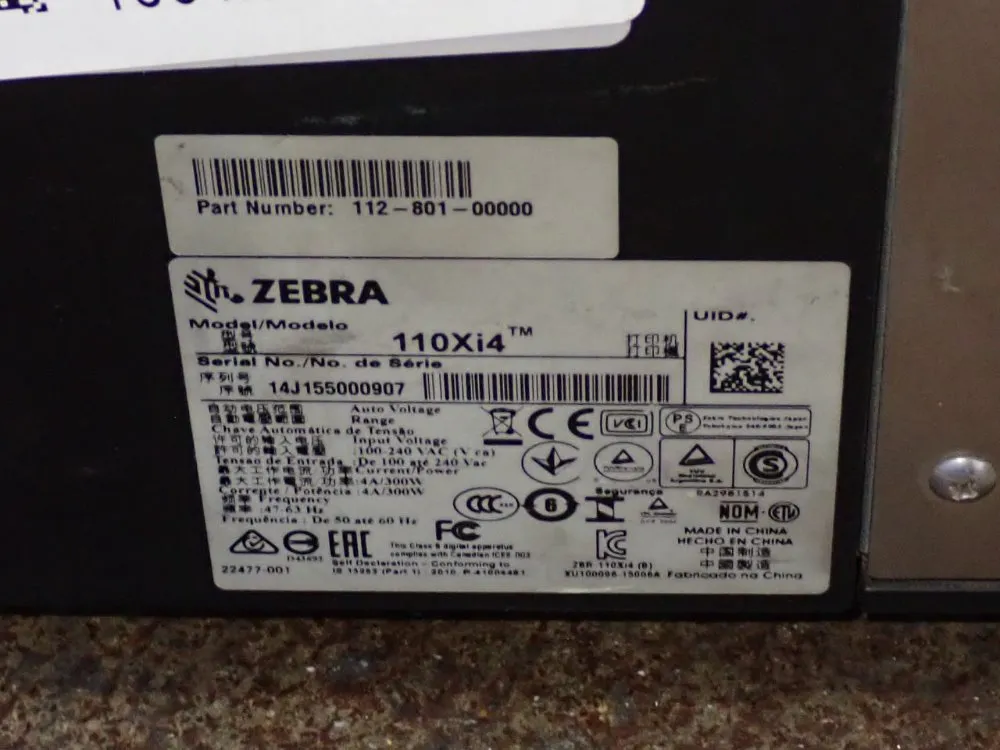 Zebra Label Printer - 110xi4