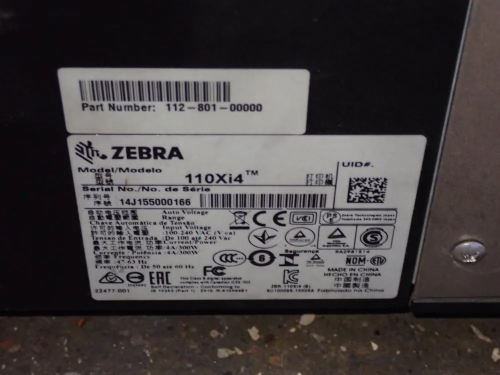 Zebra Label Printer - 110xi4