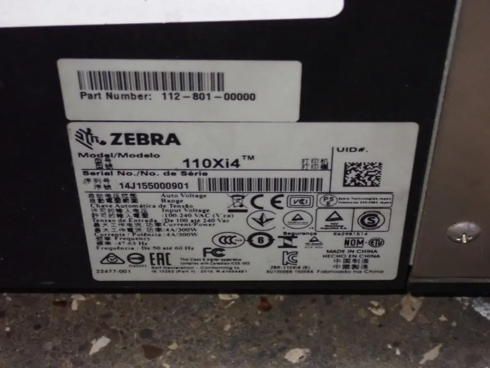Zebra Label Printer - 110xi4