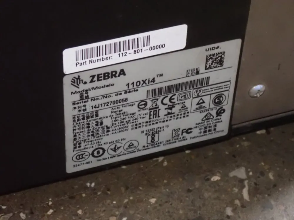 Zebra Label Printer - 110xi4