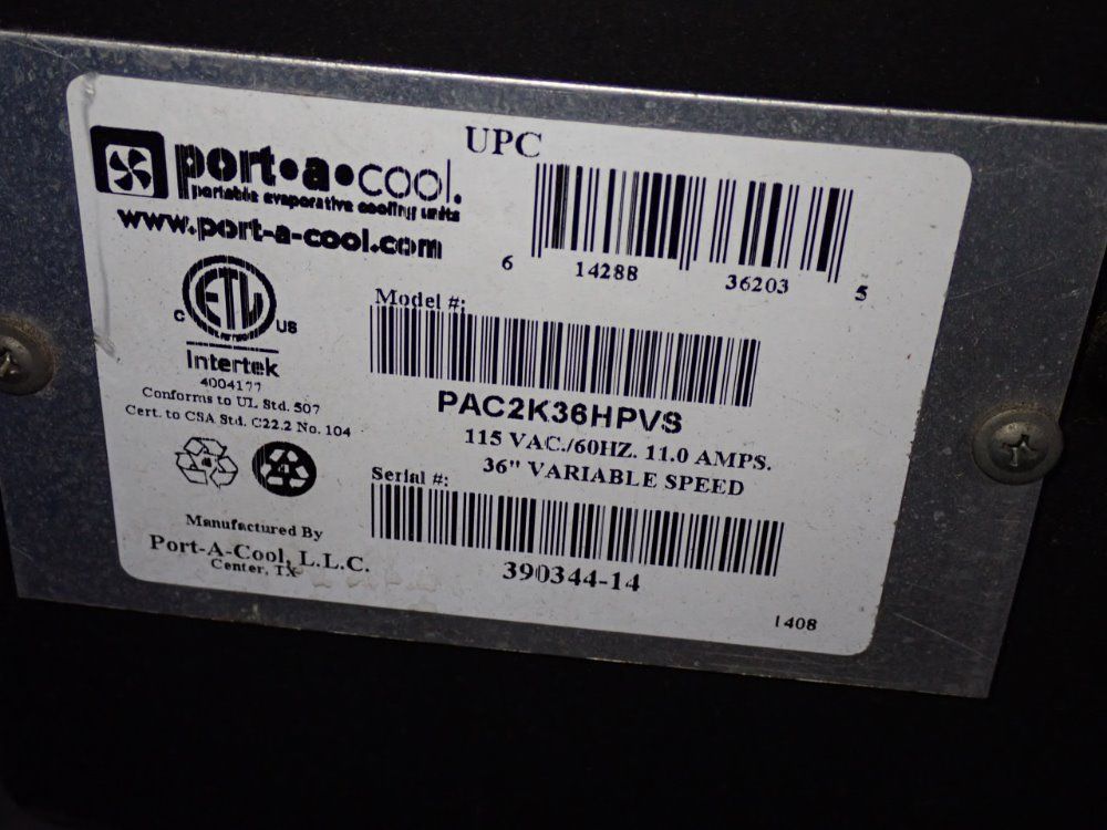 Portacool Portacool Pac2k36hpvs Evaporative Cooler