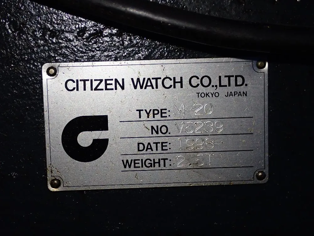 Citizen  1998 Citizen  M20 Cnc Lathe