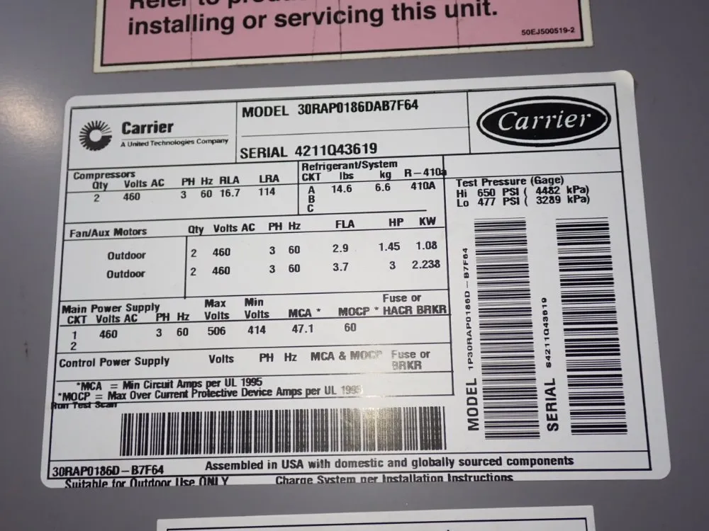 Carrier Chiller