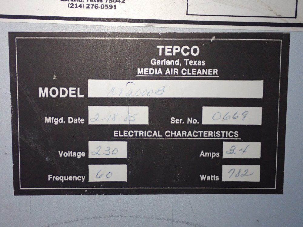 Tepco Air Filteration Unit - M2000