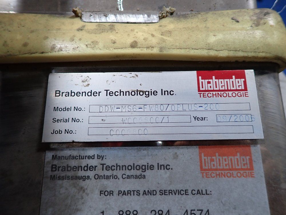 Brabender 2006 Brabender Ddwms6fw800plus200 Feeder