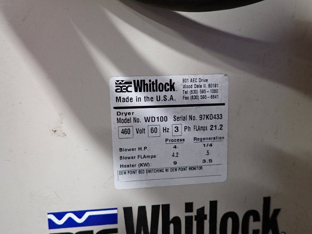 Aec Whitlock Aec Whitlock Dh120fiq Drying Hopper