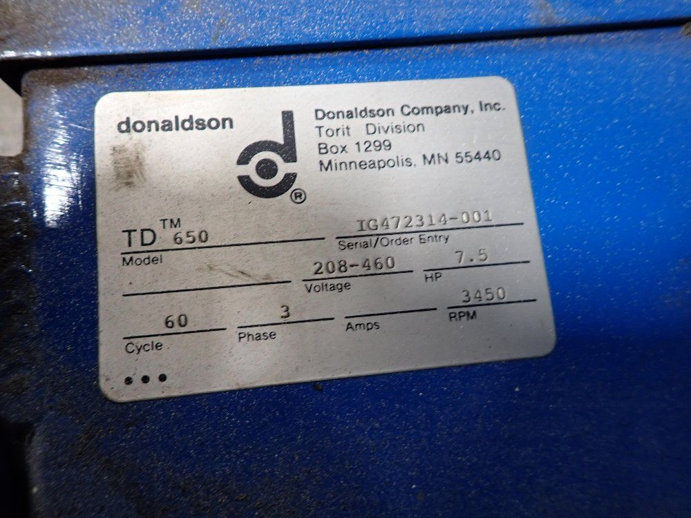 Donaldson Torit Donaldson Torit Td 650 Dust Collector