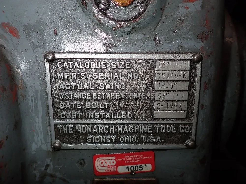 Monarch 1953 Monarch Lathe