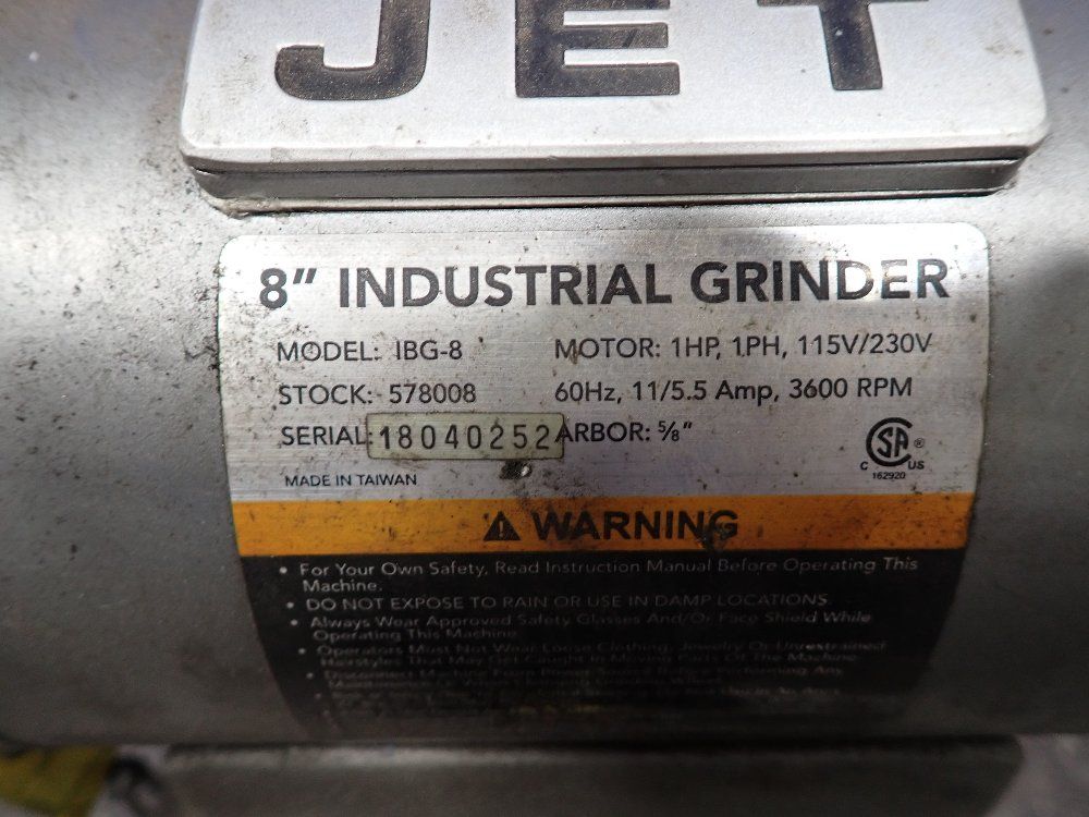 Jet 8 Pedestal Grinder