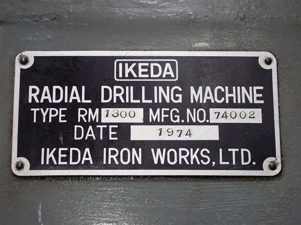 Ikeda Ikeda Rm 1300 Radial Arm Drill