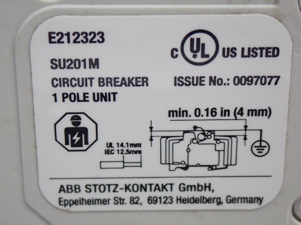Abb Miniature Circut Breaker 1 Lot Of 2 - 2cds271337r0104