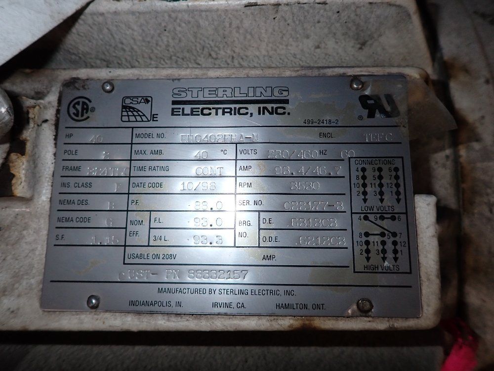 Sterling Electric 40 Hp Pump