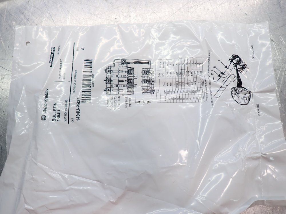 Allen Bradley Disconnect Switch Protective Fuse Cover - 1494u-pc1