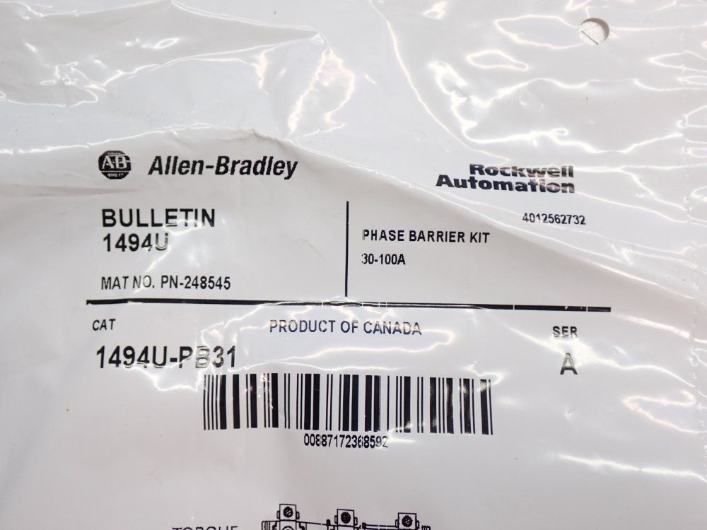 Allen Bradley Disconnect Switch Protective Fuse Cover - 1494u-pc1