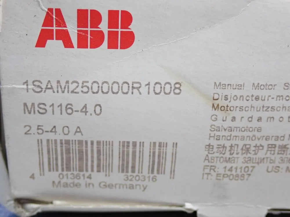 Abb Manual Motor Starter - 1sam250000r1008