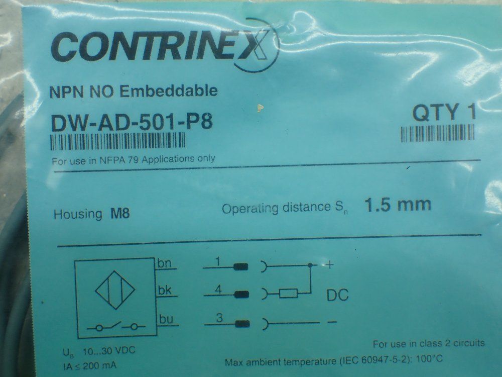 Contrinex High Pressure Inductive Sensor