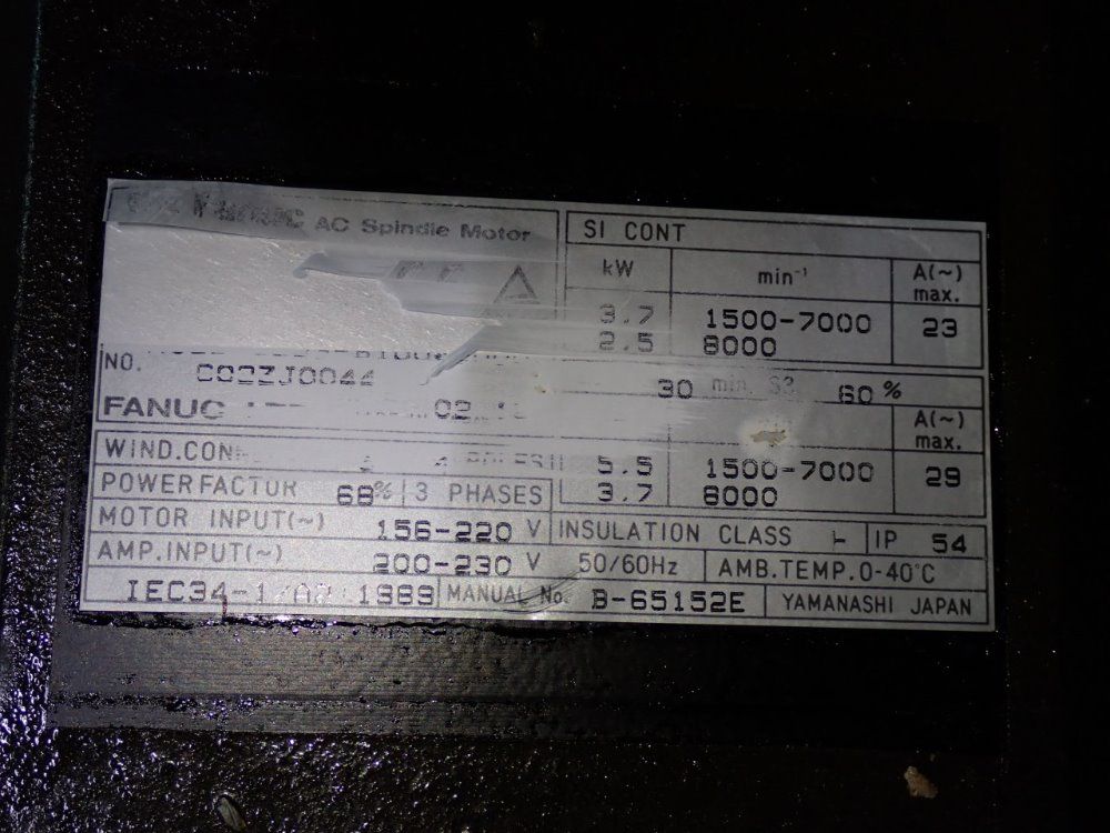 Fanuc 3.7 Kw Servo Motor