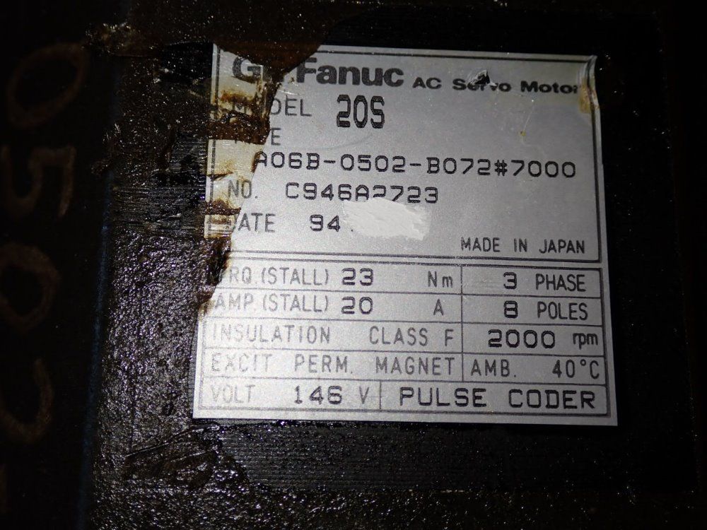 Fanuc Servo Motor - A06b-0502-b072#7000