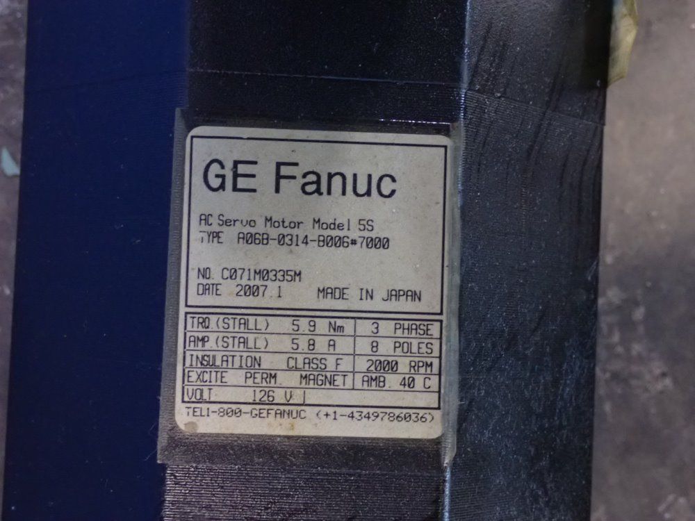 Fanuc Servo Motor - A06b-0314-b006#7000