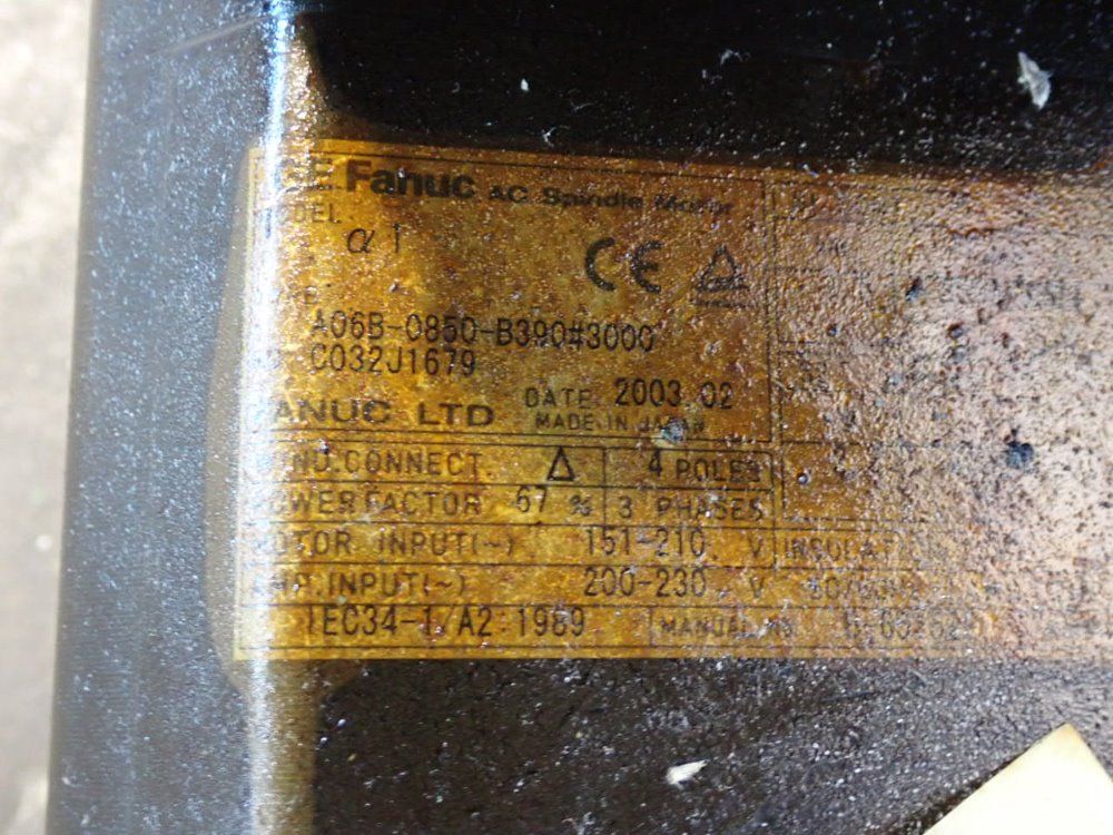 Fanuc 1.5 Kw Servo Motor - A06b-0850-b390#3000