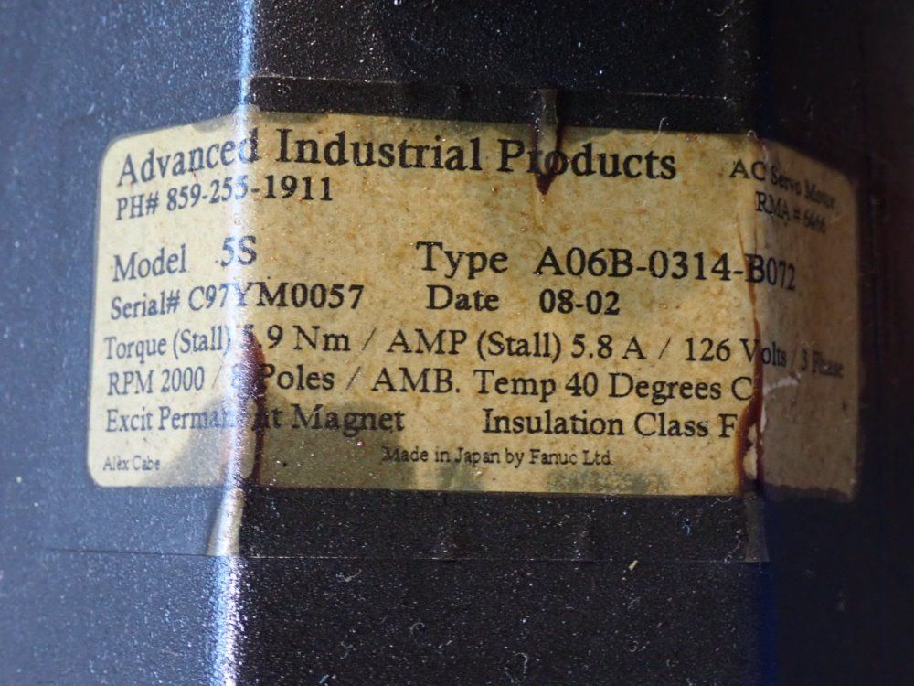 Fanuc Servo Motor - A06b-0314-b072