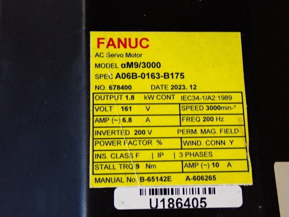 Fanuc 1.8 Kw Servo Motor - A06b-0163-b175