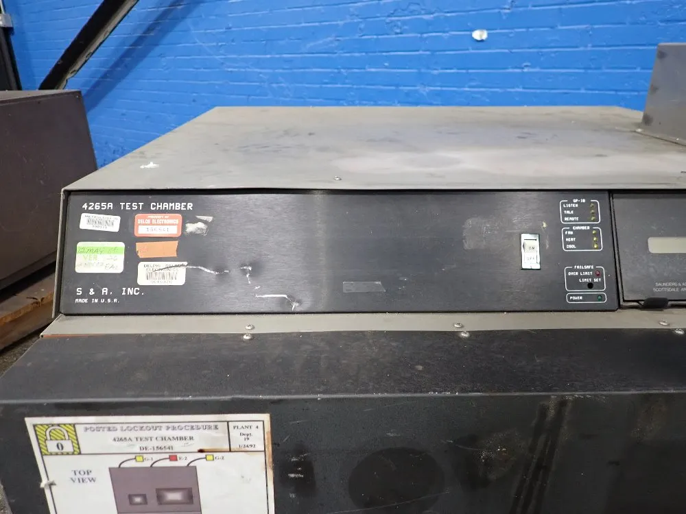 S&a Inc 24" X 18" X 18" Test Chamber - 4265a