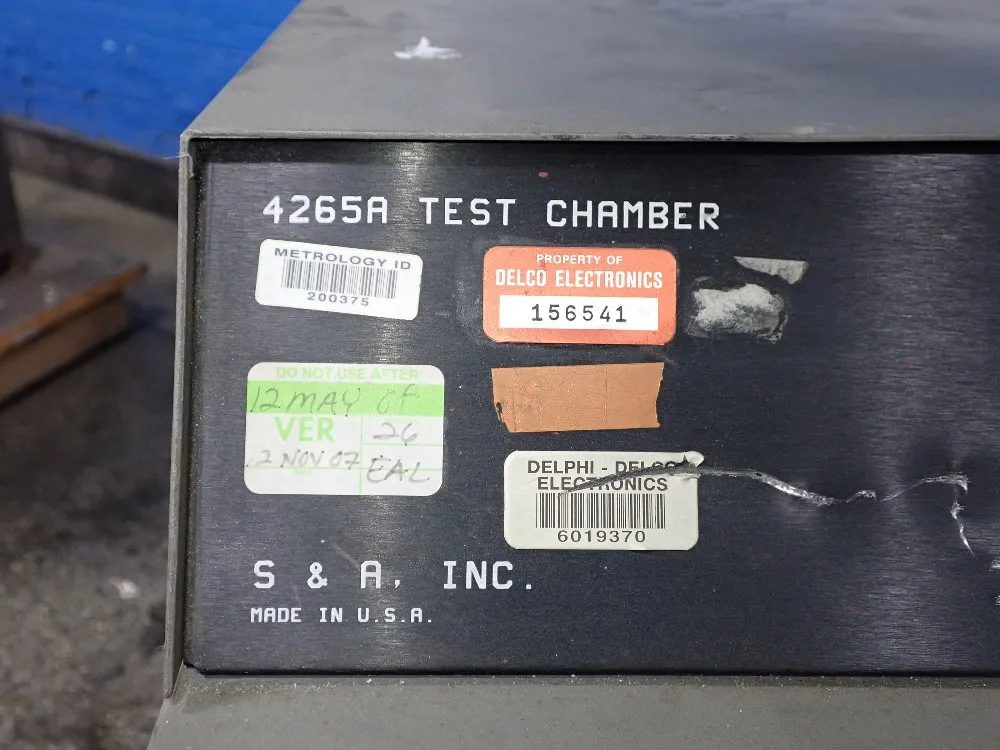 S&a Inc 24" X 18" X 18" Test Chamber - 4265a