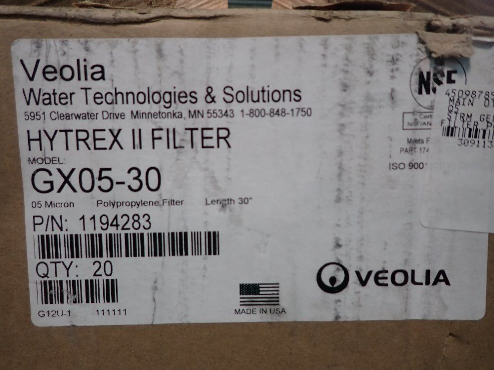 Hytrex Cartridge Filters Box Of 20