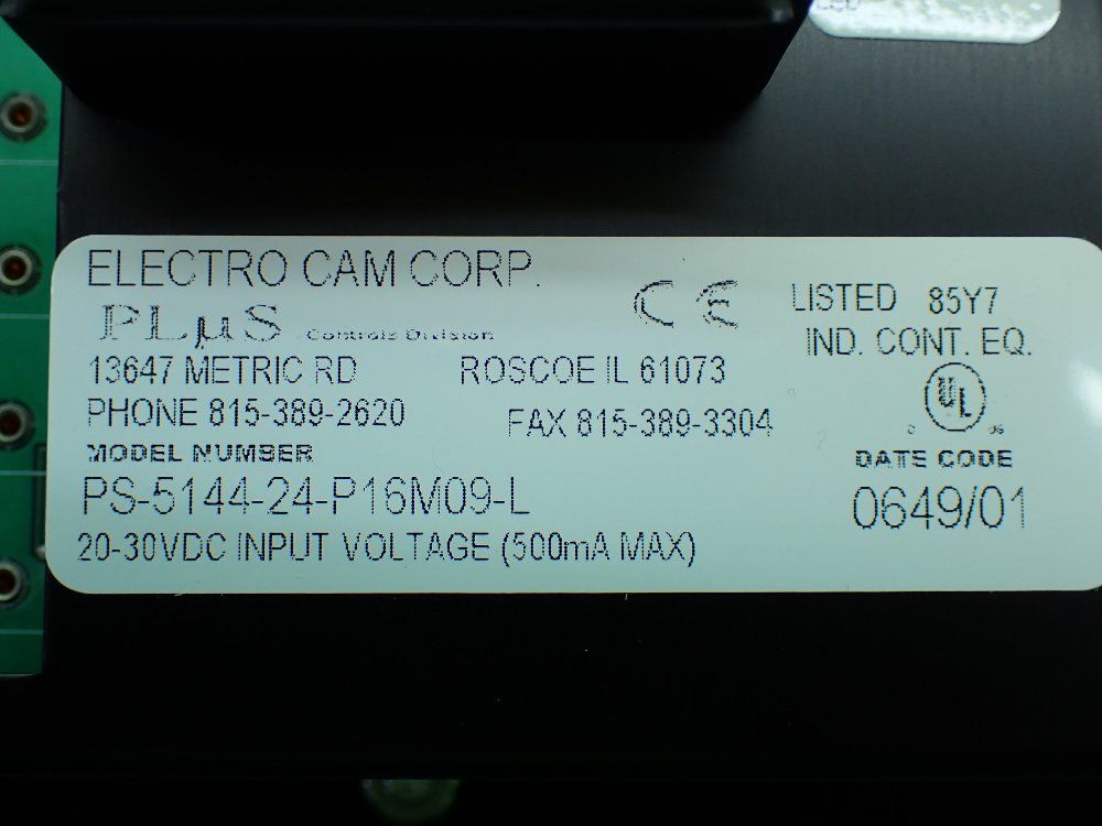 Electro Cam Plus 5000 Series Programmable Limit Switch