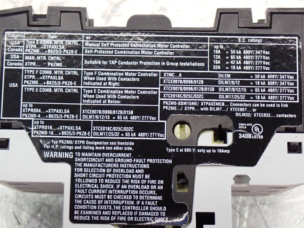 Eaton Motor Protector Circuit Breaker