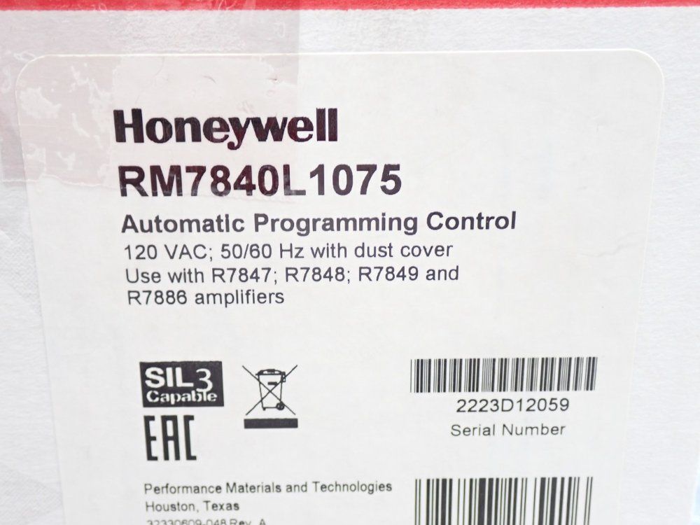 Honeywell Automatic Programming Burner Control