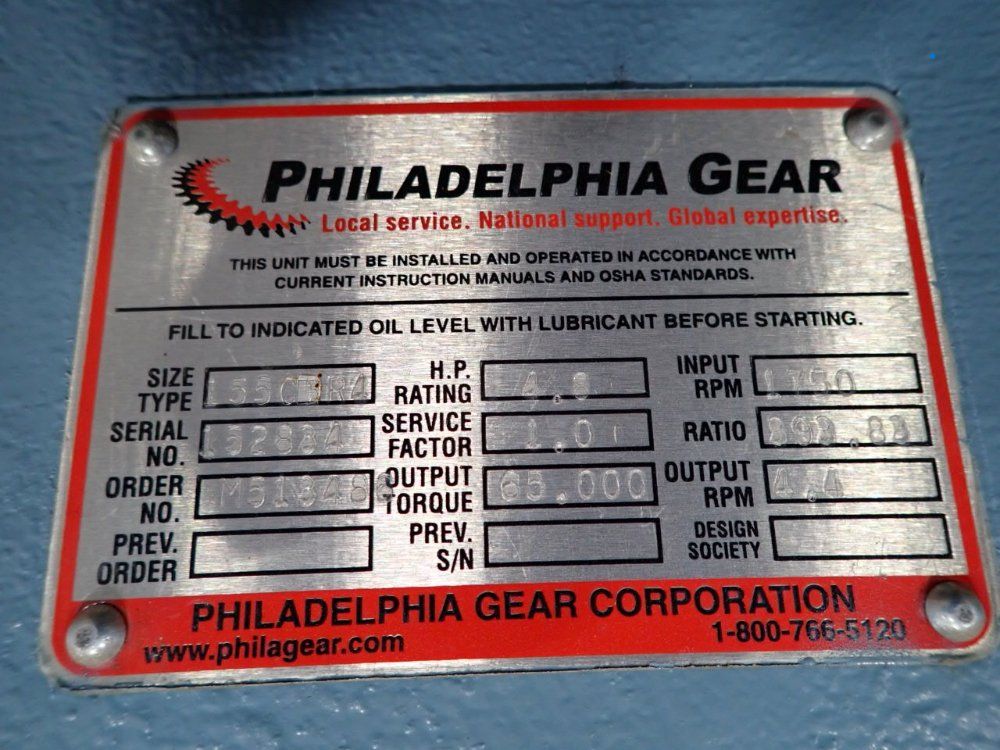 Philadelphia Gear Reduction Gear Box