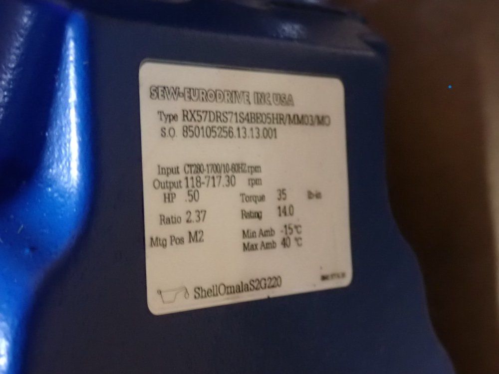 Sew-eurodrive .5 Hp Gear Drive