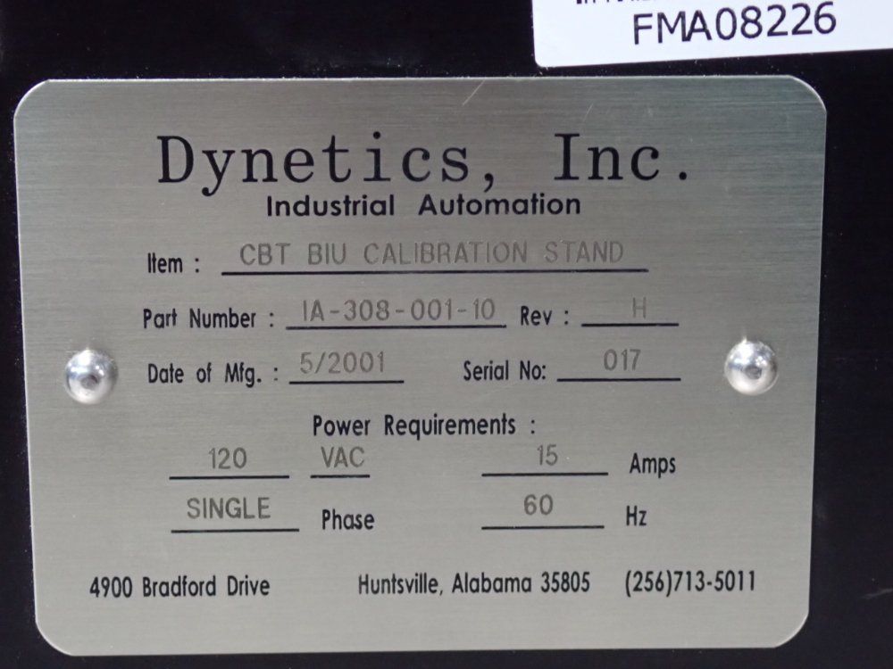 Dynetics Ct Biu Calibrtation Stand - Ia-308-001-10