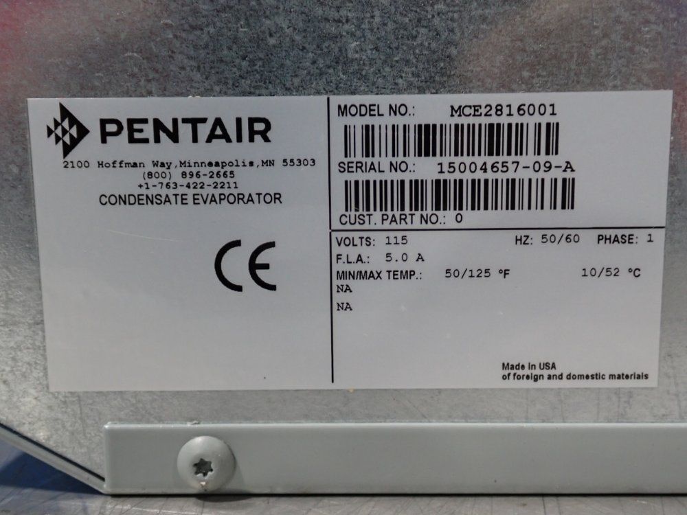 Pentair Condensate Evaporator - Mce2816001