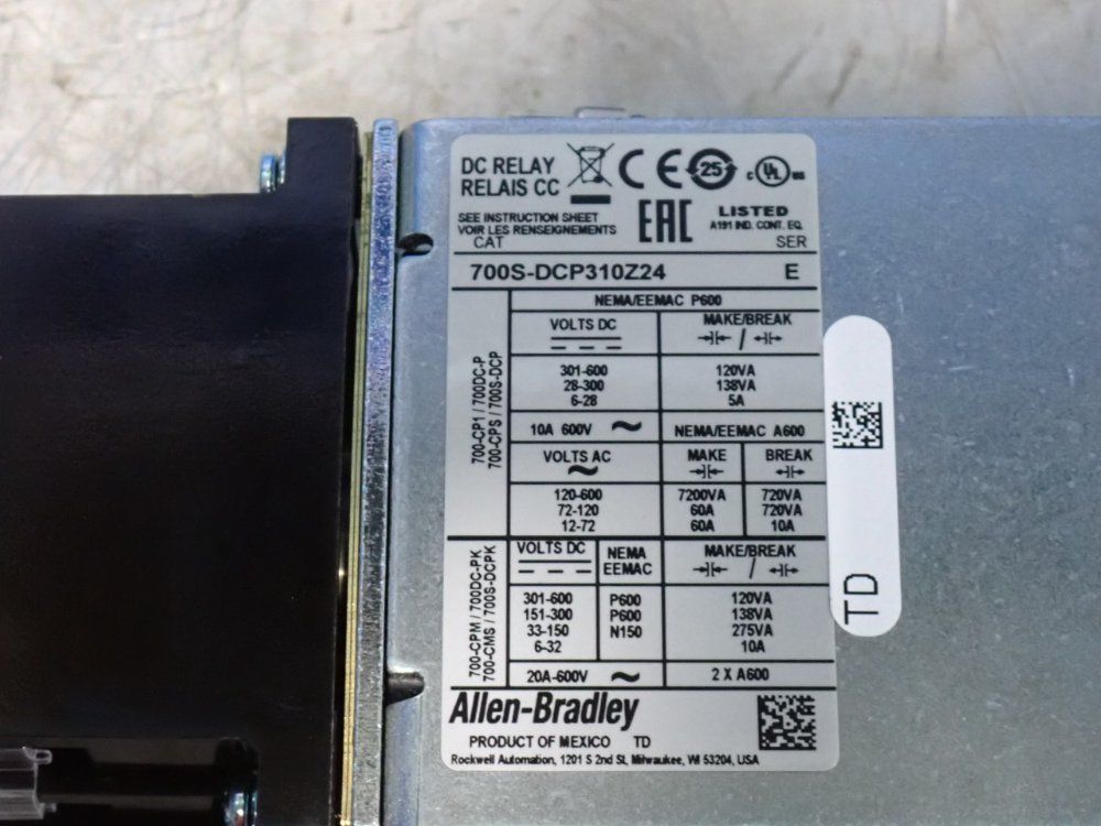 Allen Bradley Series E Safety Control Relay - 700s-dcp310z24