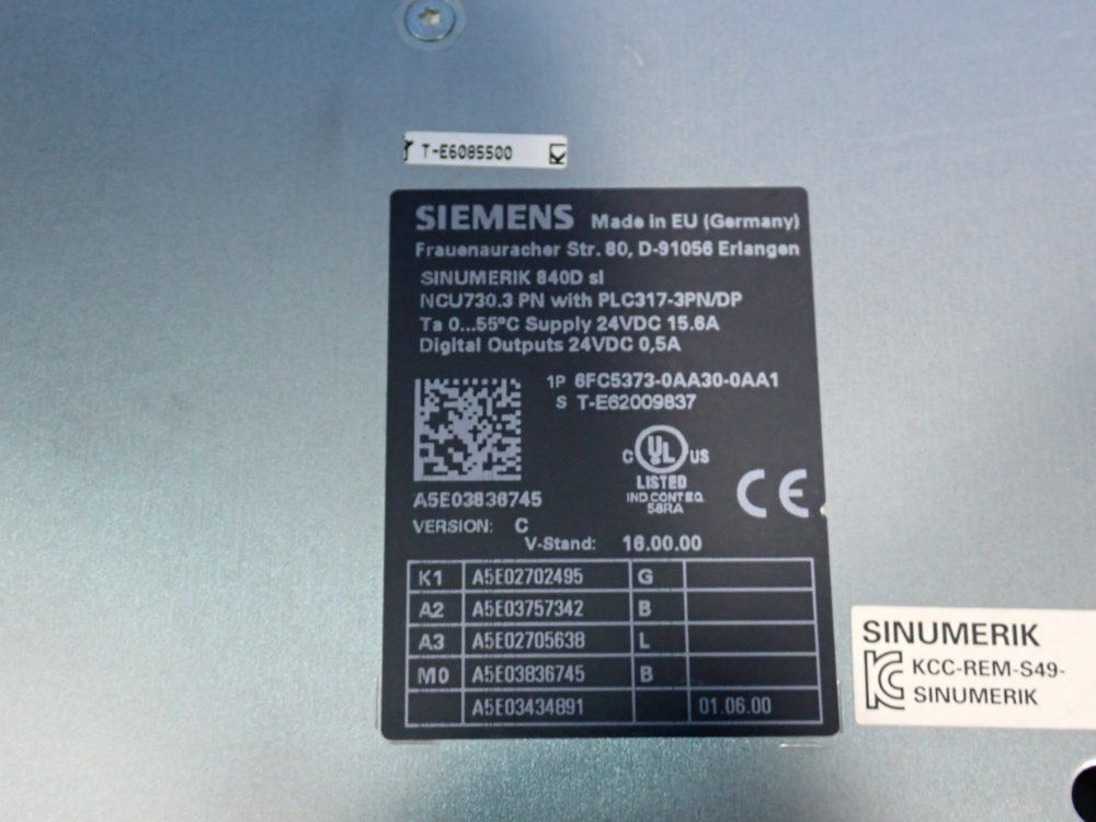 Siemens Sinumerik 840d Plc Unit - 6fc5373-0aa30-0aa1