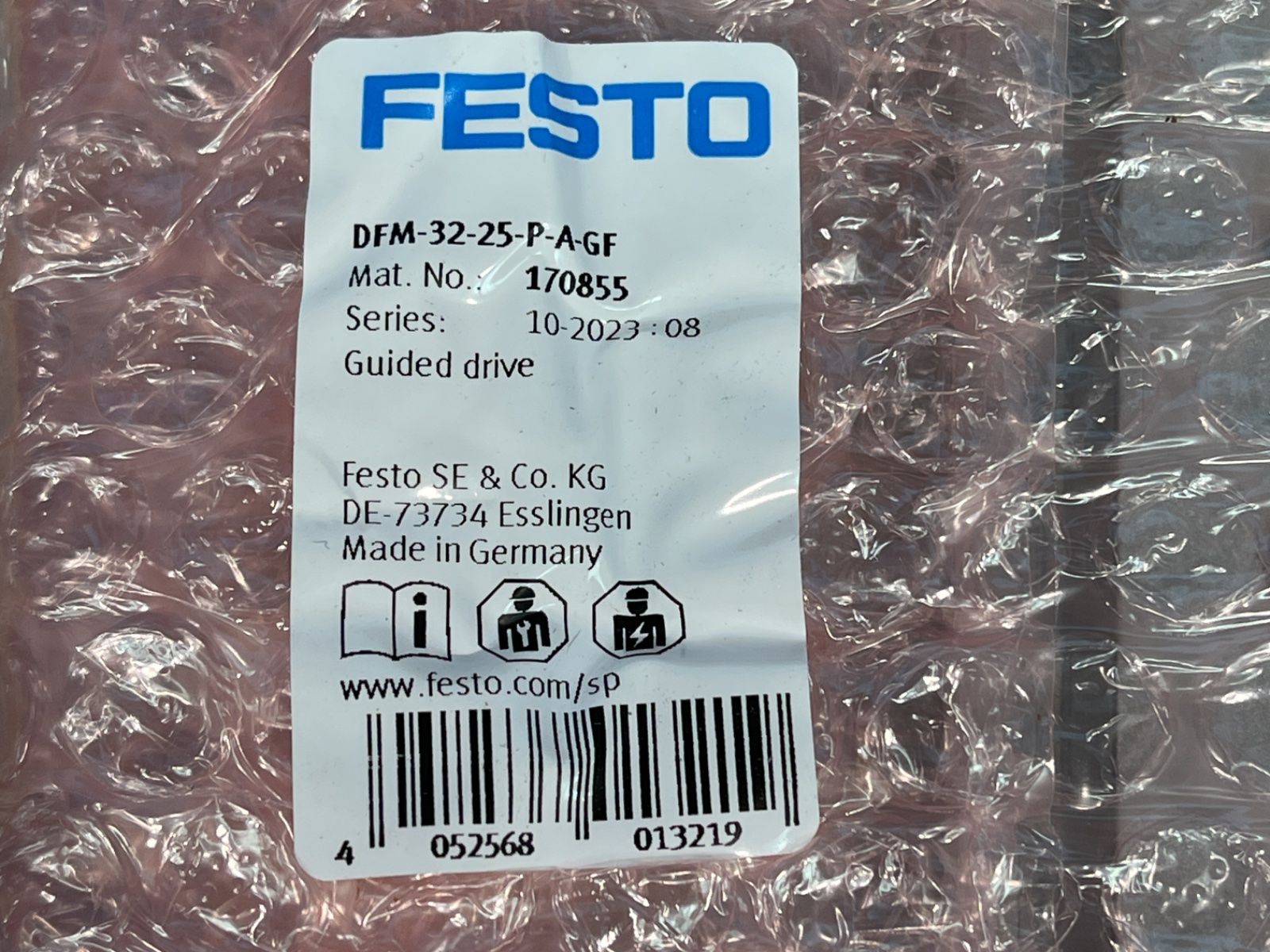 Festo Pneumatic Guided Drive Actuators - Dfm-32-25-p-a-gf