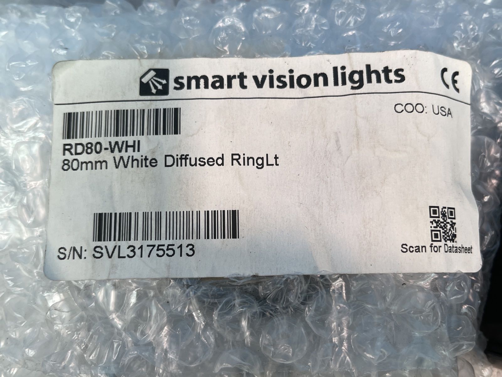 Smart Vision Lights 80 Mm White Diffused Ring Lights - Rd80-whi