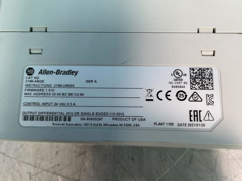 Allen-bradley Kinetix 5700 Ethernet/ip Encoder Output Module - 2198-abqe