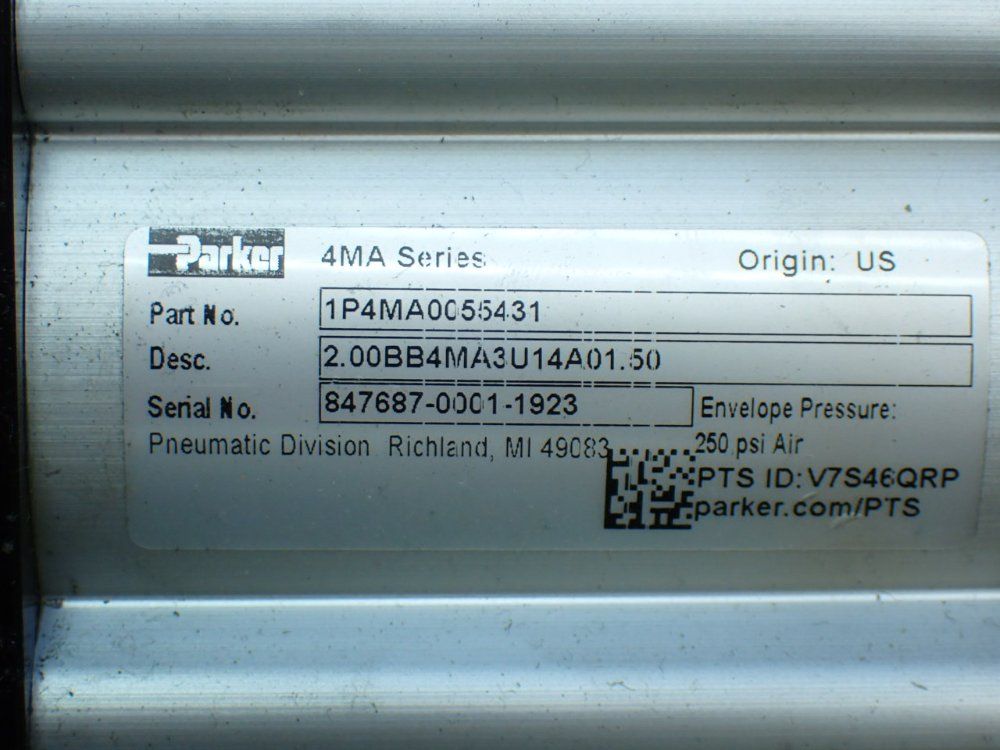 Parker 250psi 4 Pneumatic Cylinders - 1p4ma0055431