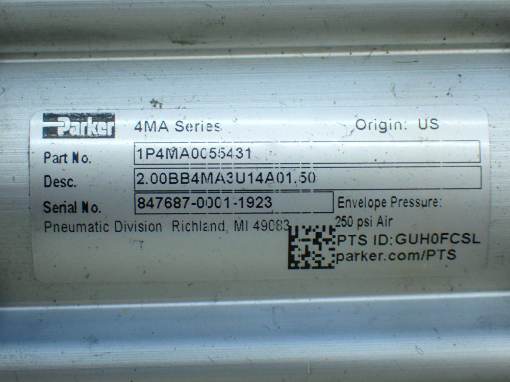 Parker 250psi 4 Pneumatic Cylinders - 1p4ma0055431
