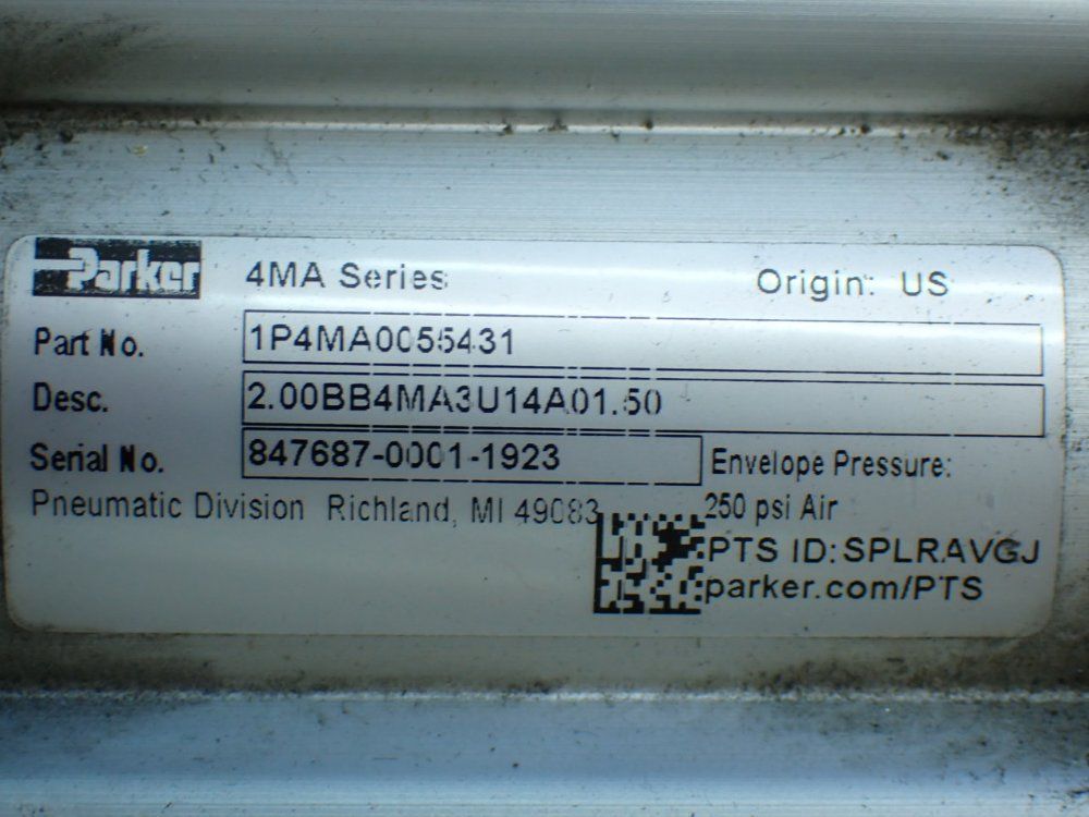 Parker 250psi 4 Pneumatic Cylinders - 1p4ma0055431