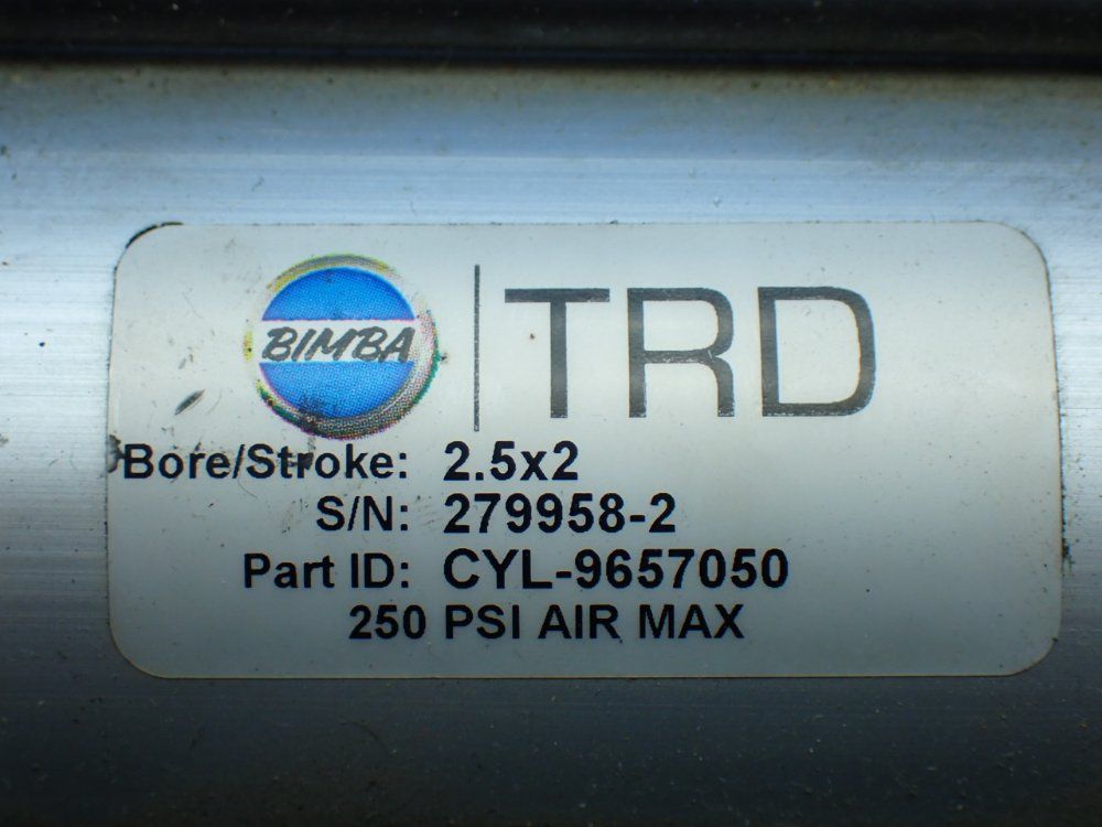 Bimba 250psi 2 Pneumatic Cylinders - Cyl-9657050