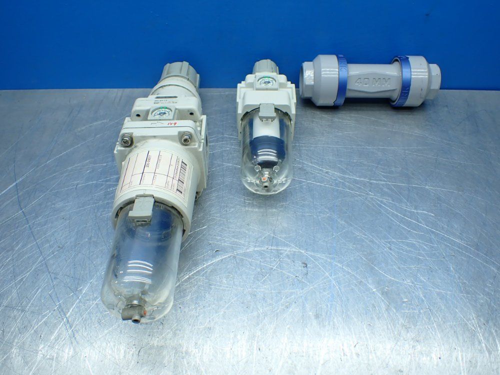 3pcs Assorted Pneumatic Lot, Smc, Trulink