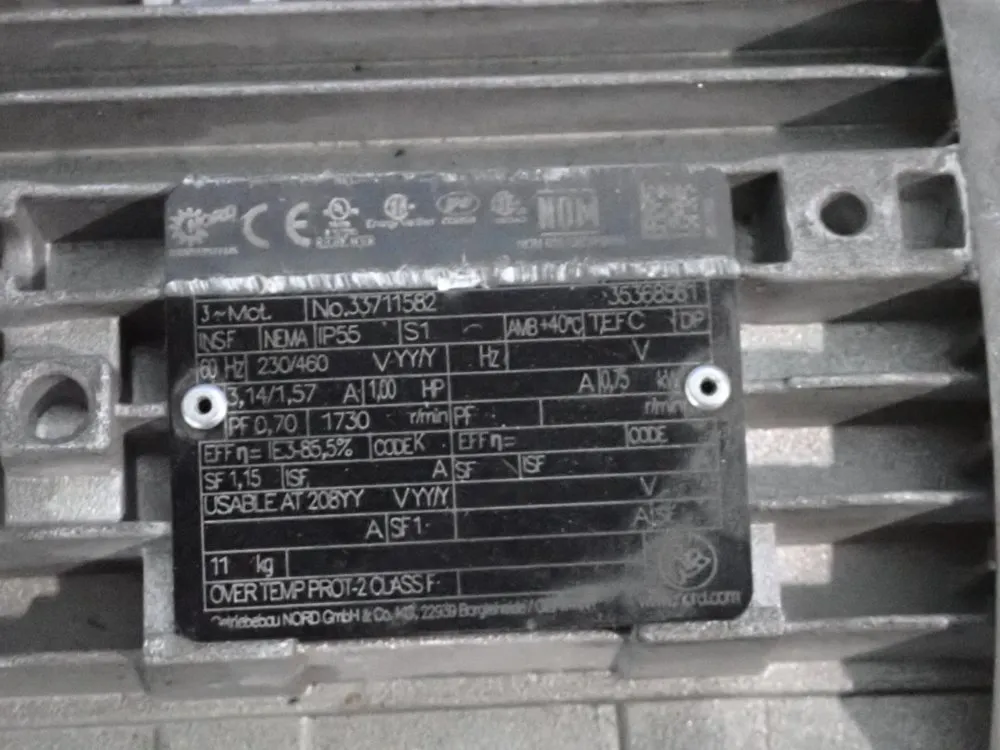 Nord Drive Systems 1 Hp Gear Drive - 92372.1abdh-80lp/4cus